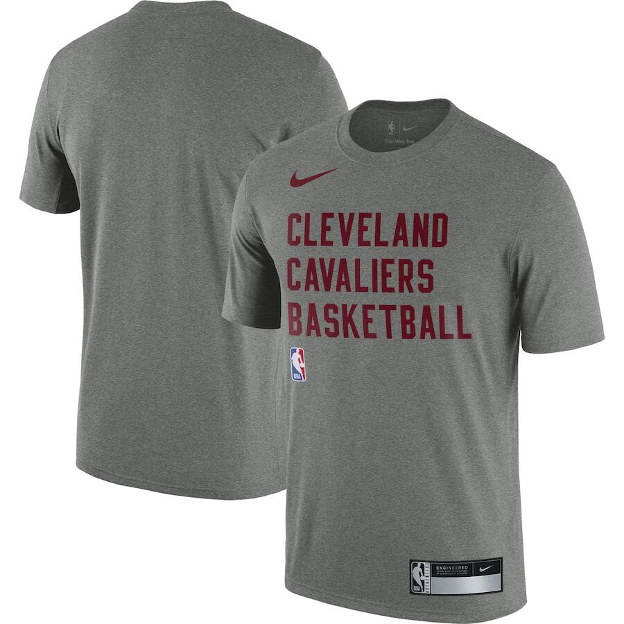 Men's Cleveland Cavaliers Heather Gray 2023/24 Sideline Legend Performance Practice T-Shirt